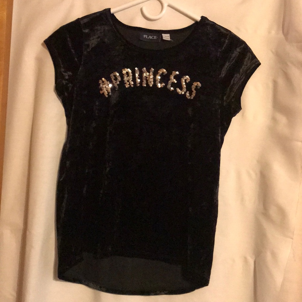 Black velvet with Princess on front